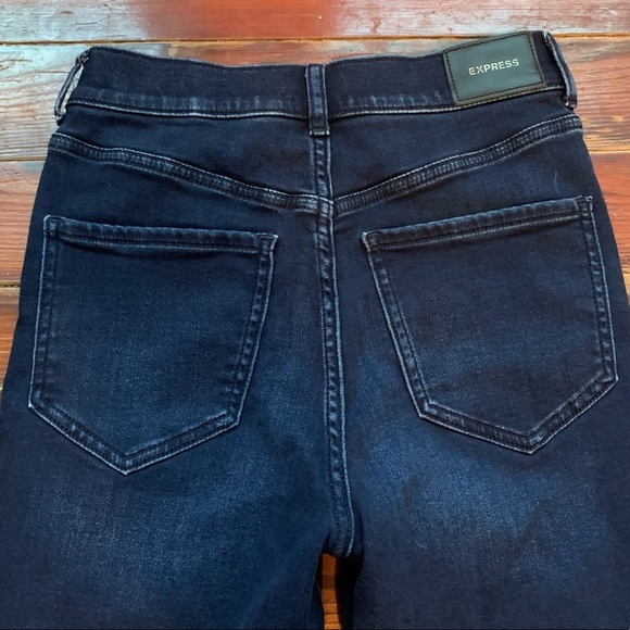 Express Dark Wash High Rise Skinny Jeans - Picture 7 of 10